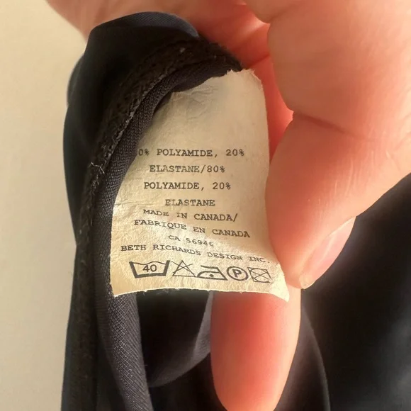 Beth Richards Black Gisele One Piece Swimsuit size Small EUC - Picture 8 of 8